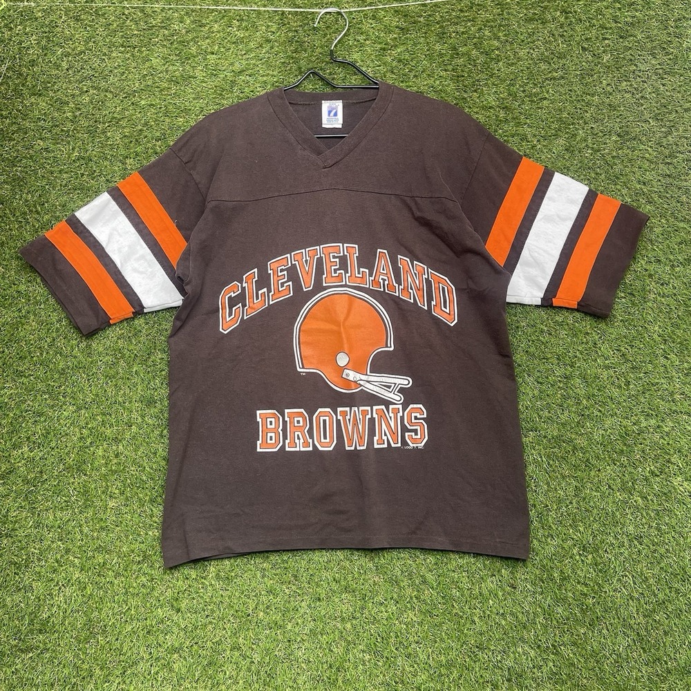 Vintage Cleveland Browns Logo Seven Jersey Shirt Mens Large Made In USA 90s